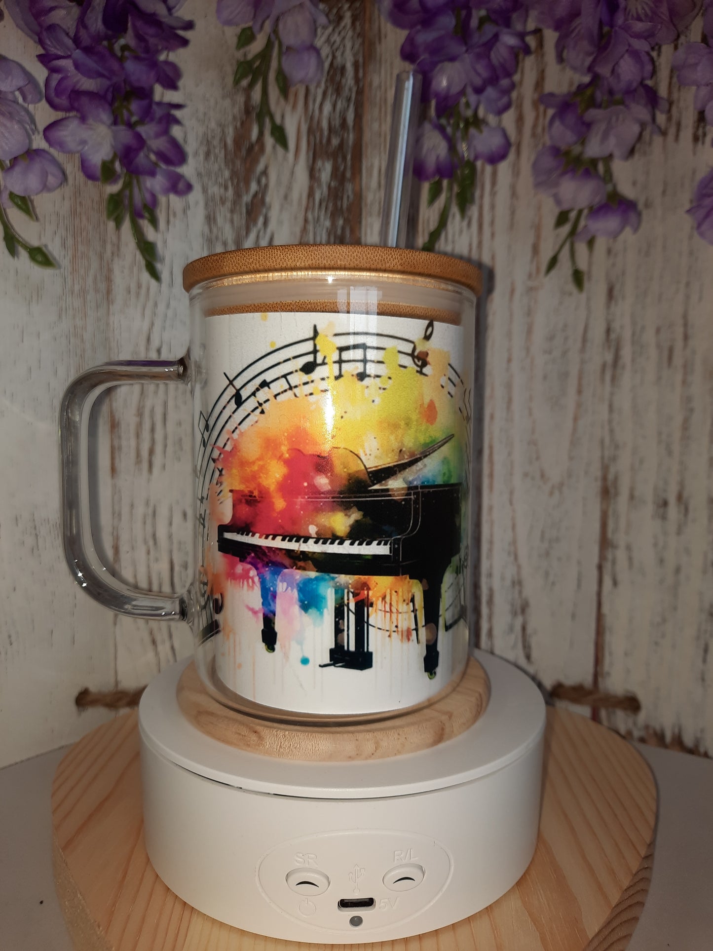 15 OZ GLASS MUSIC HOT & COLD MUGS