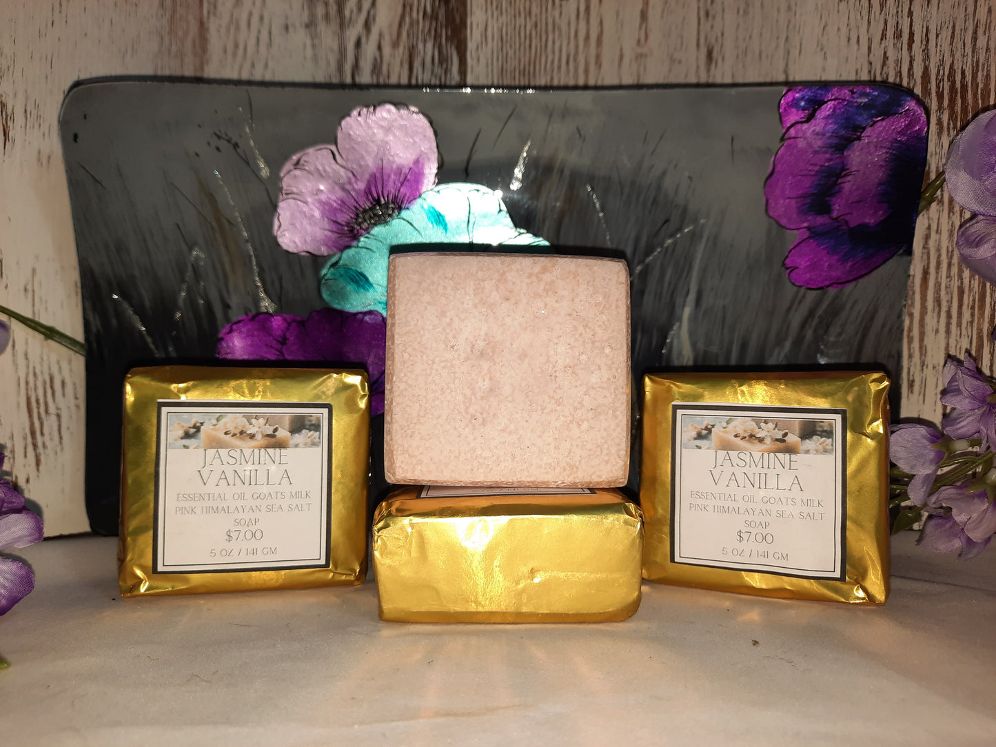 JASMINE VANILLA PINK HIMALAYAN SEA SALT SOAP