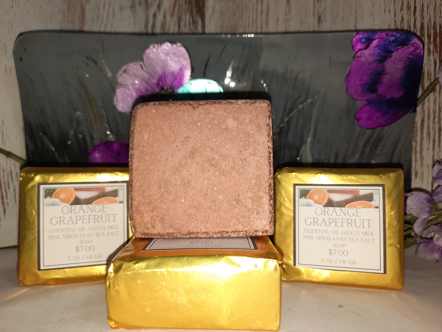 ORANGE GRAPEFRUIT PINK HIMALAYAN SEA SALT SOAP