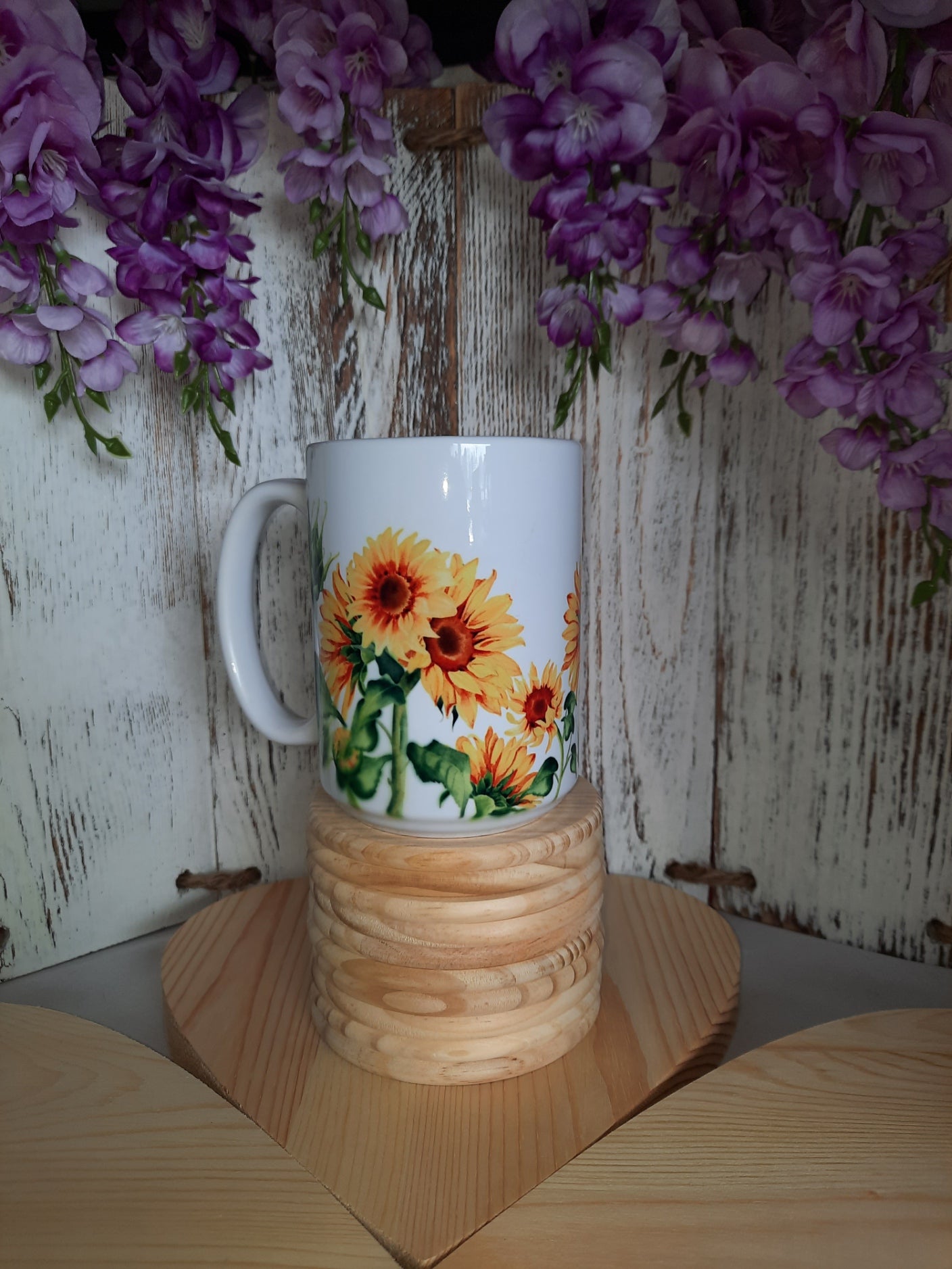 15 OZ CERAMIC FLOWERS HOT & COLD MUG