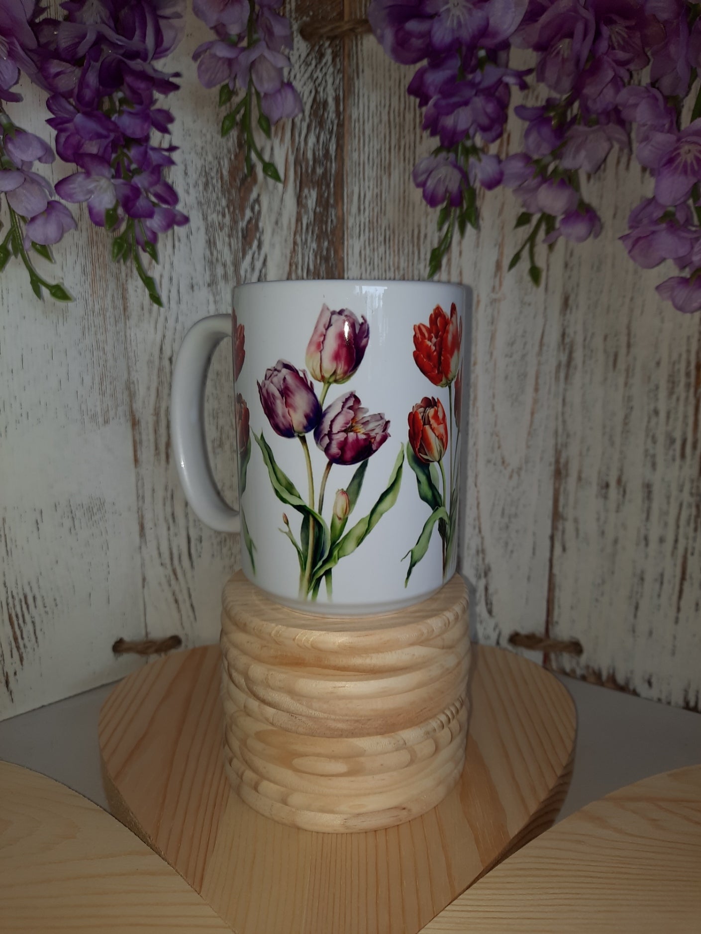 15 OZ CERAMIC FLOWERS HOT & COLD MUG