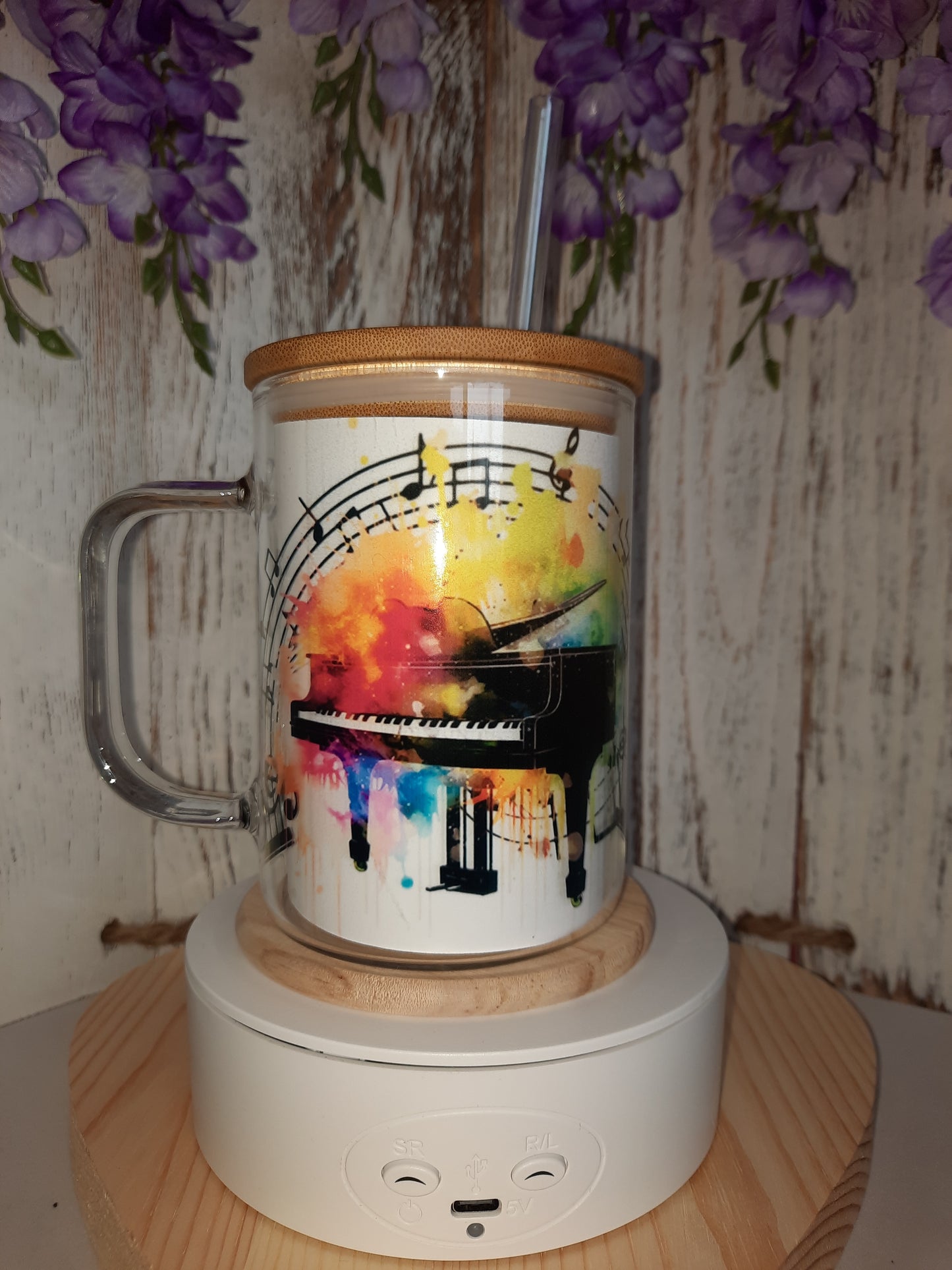 15 OZ GLASS MUSIC HOT & COLD MUGS