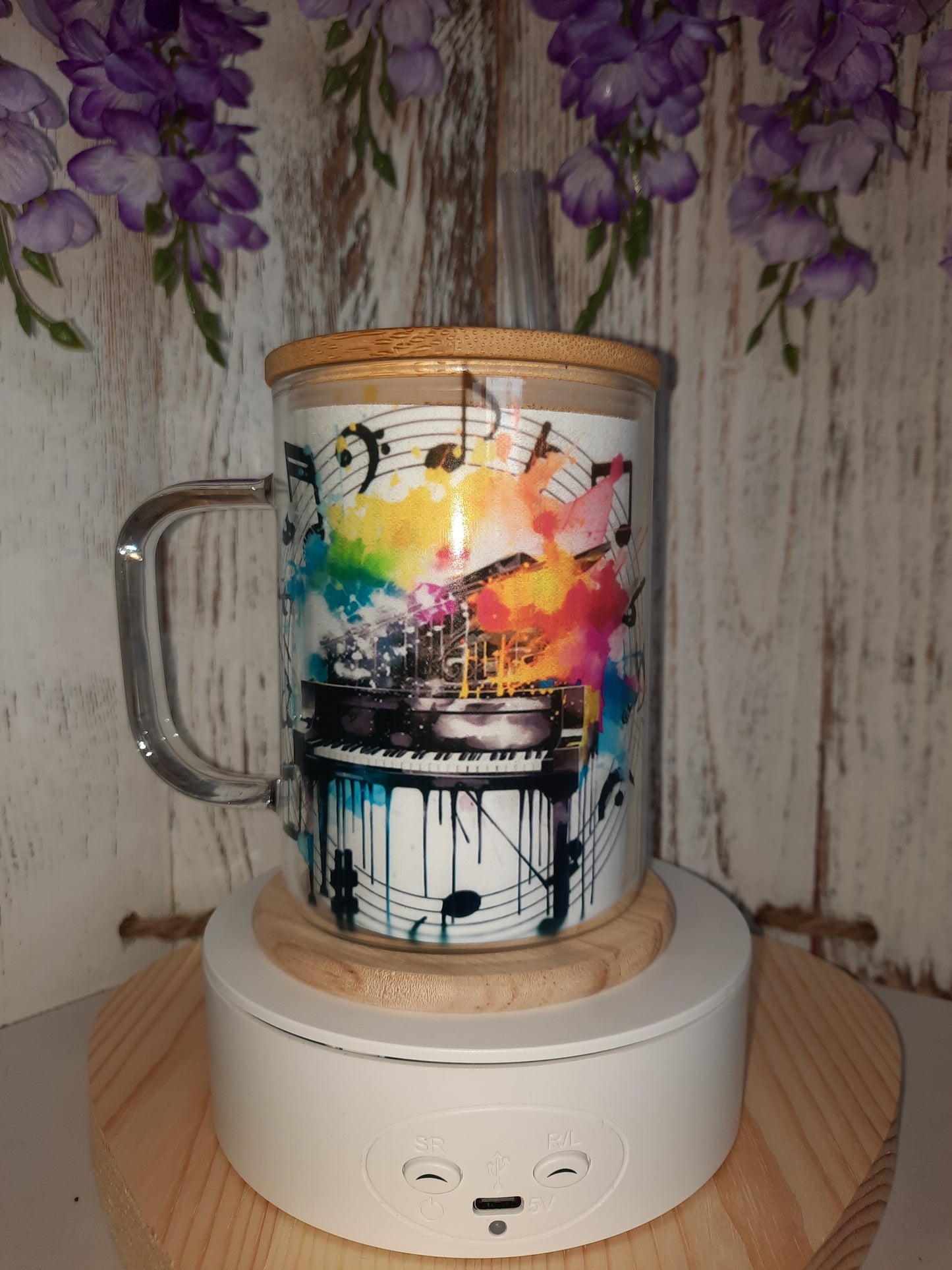 15 OZ GLASS MUSIC HOT & COLD MUGS