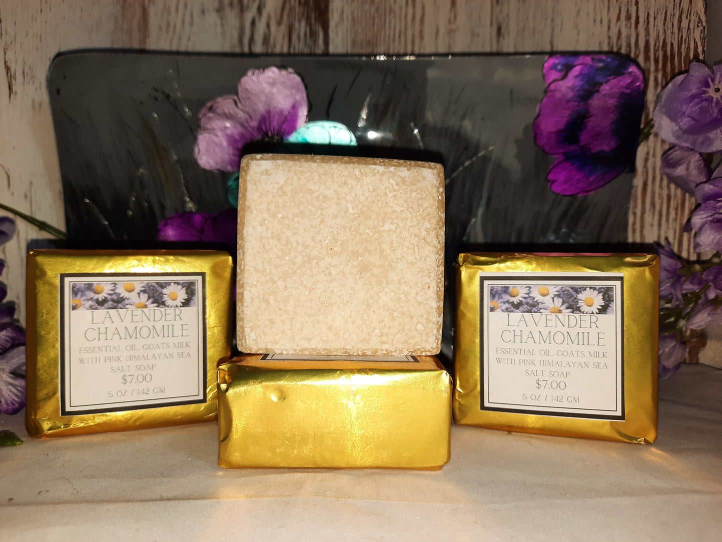LAVENDER CHAMOMILE PINK HIMALAYAN SEA SALT SOAP SCRUB