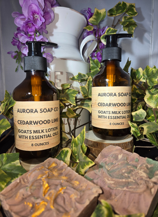 Cedarwood & Lime ESSENTIAL OIL Goats Milk Lotion